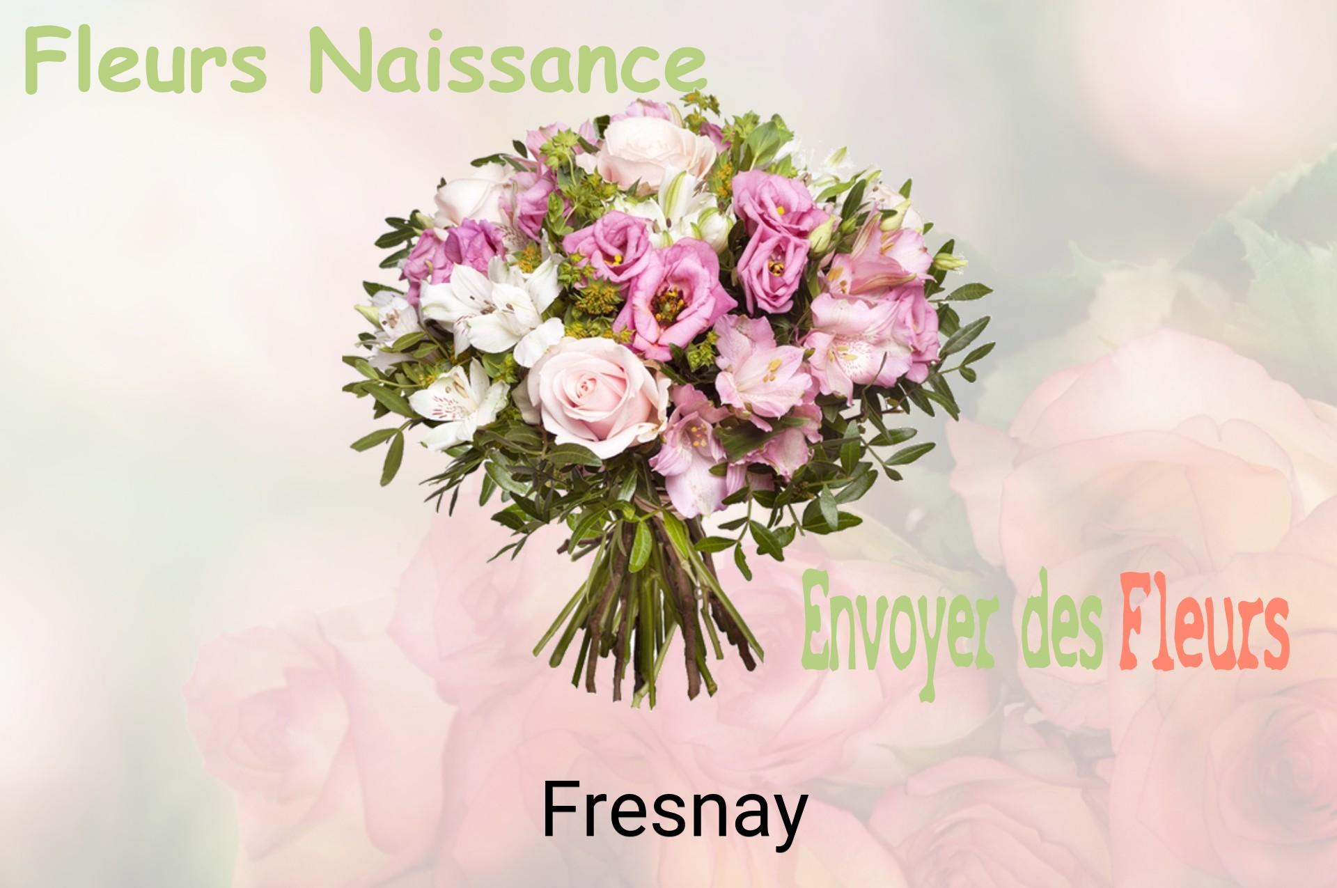 Bouquet de fleurs de naissance livré à Fresnay